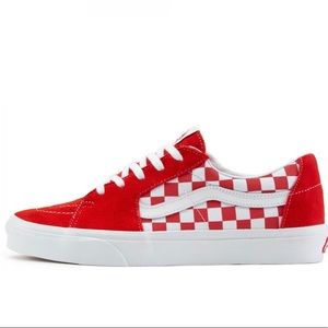 Red checkerboard vans
